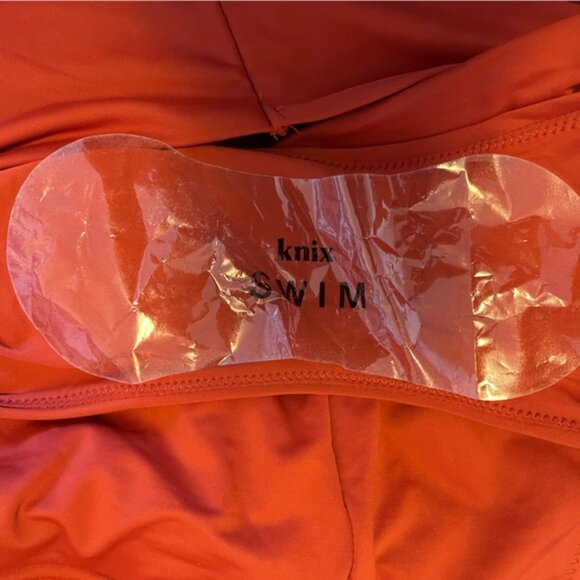 NWT Knix Balcony Cup One Piece Swimsuit Lava Size M+ 34 E, F, G - Picture 7 of 9